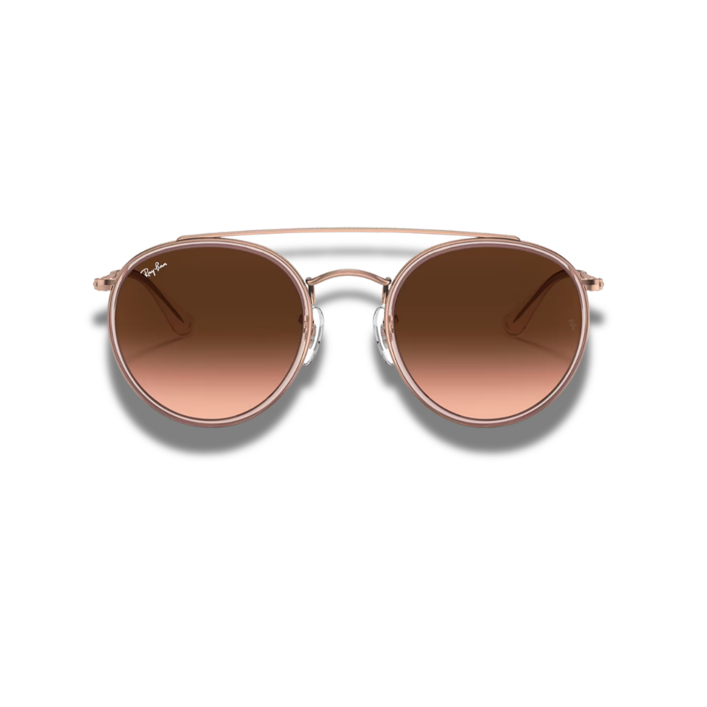 Gafas RB Round Double Bridge Gradient Brown