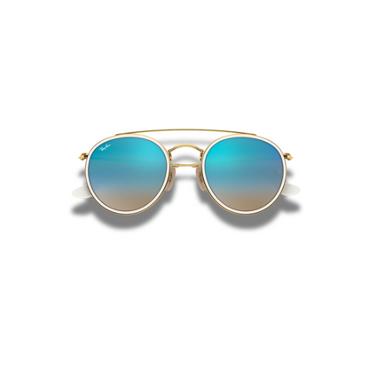 Gafas RB Round Double Bridge Blue Flash